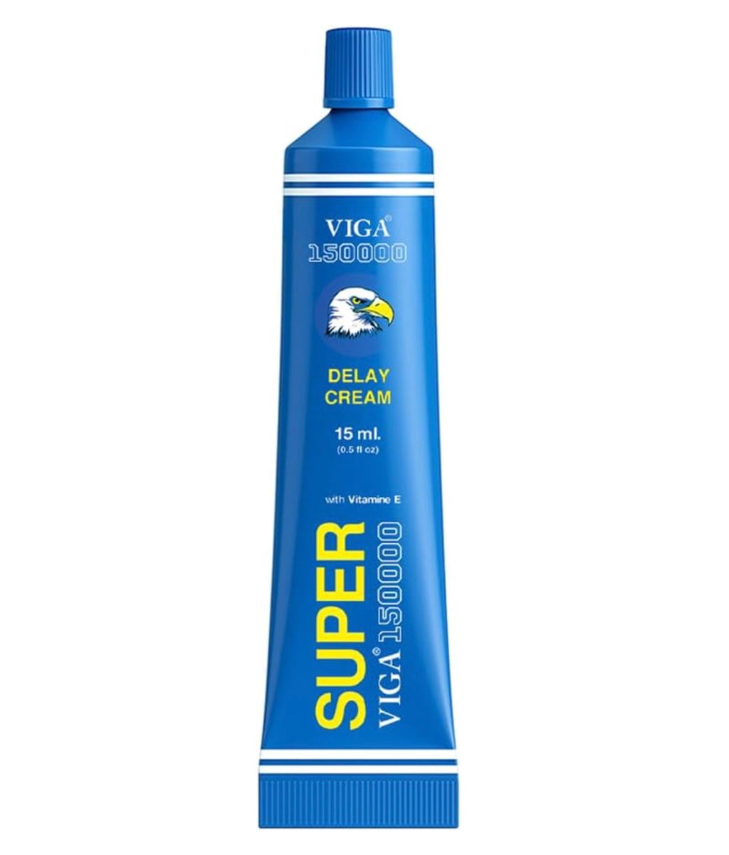 Super Viga 150000 Delay Cream for Men - Effective Desensitizing Formula - Keep it Hard, Retard Ejaculation & Improve Performance - 0.50 Fl Oz