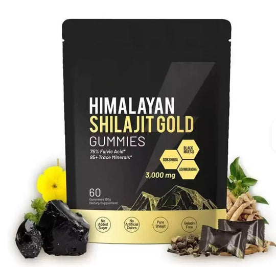 Himalayan Shilajit Herbal Gummies – Natural Mineral Blend – 60 Count