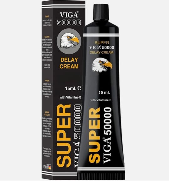 Super Viga 50000 Delay Cream for Men - (Black)- 0.50 Fl Oz