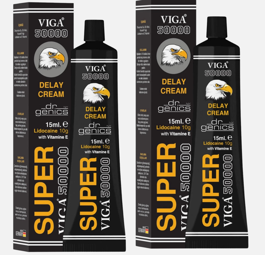 Super Viga 50000 Delay Cream for Men - (Black)- 0.50 Fl Oz