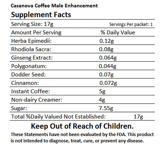 (10-Pack) Casanova Coffee™ Men’s Instant Coffee Blend - Sexual - Stimulant & Stamina