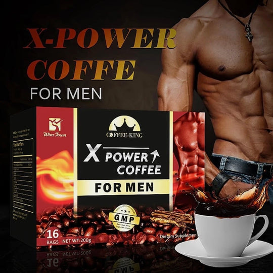 X Power Coffee™ – Premium Herbal Coffee Blend for Men, 16 bags, More control.