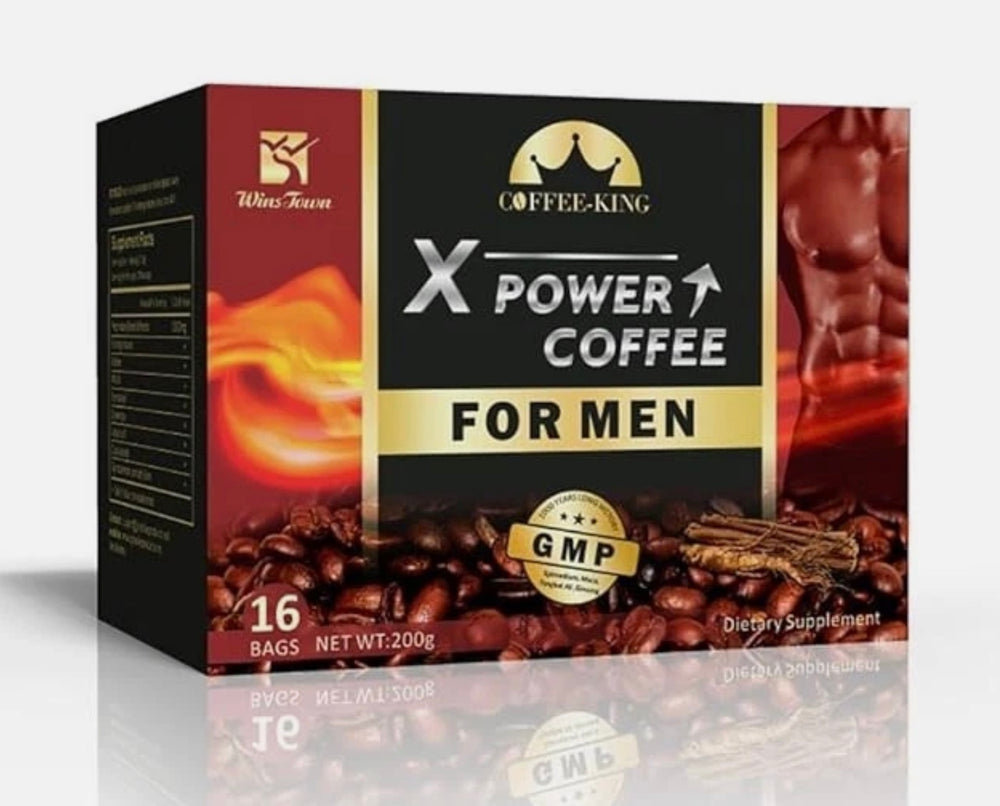 X Power Coffee™ – Premium Herbal Coffee Blend for Men, 16 bags, More control.