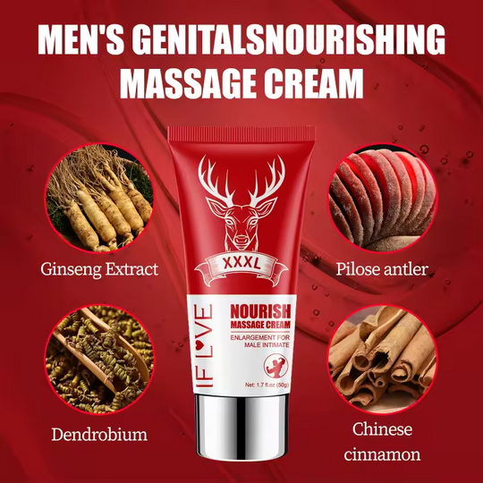 Nourrish Massage Cream, Lengthening Massage Cream | Consistent Stretching for Gradual Length Gain Over Cycles